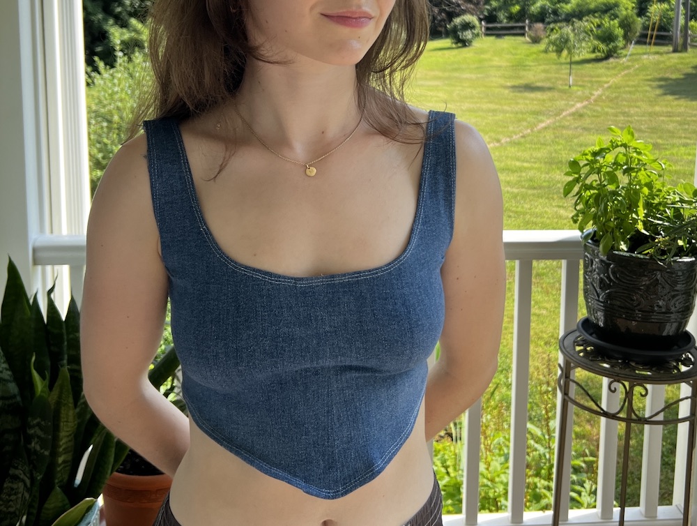 Denim top